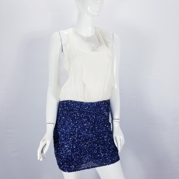 Parker Cluster Tank Dress Sequined Sequined Small - Picture 2 of 7